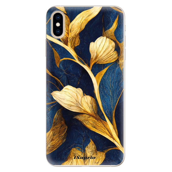 Silikonové pouzdro iSaprio - Gold Leaves - iPhone XS Max