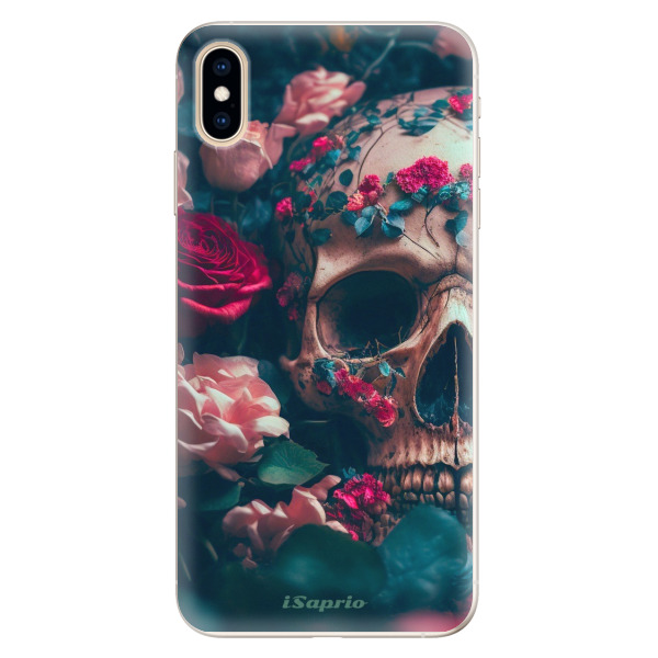 Silikonové pouzdro iSaprio - Skull in Roses - iPhone XS Max