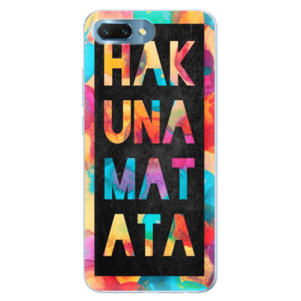 Silikonové pouzdro iSaprio (mléčně zakalené) Hakuna Matata 01 na mobil Honor 10 (Silikonový kryt, obal, pouzdro iSaprio (podkladové pouzdro není čiré, ale lehce mléčně zakalené) Hakuna Matata 01 na mobilní telefon Huawei Honor 10)
