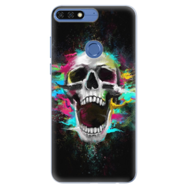 Silikonové pouzdro iSaprio - Skull in Colors - Huawei Honor 7C
