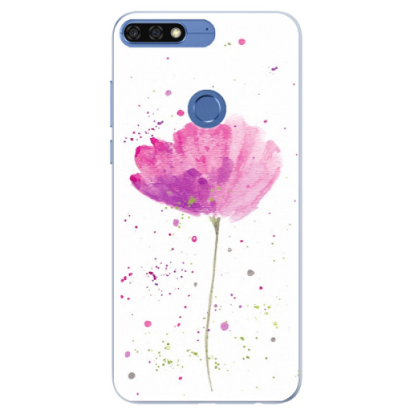 Silikonové pouzdro iSaprio - Poppies - Huawei Honor 7C