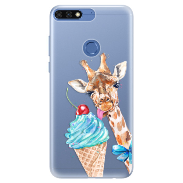 Silikonové pouzdro iSaprio - Love Ice-Cream - Huawei Honor 7C