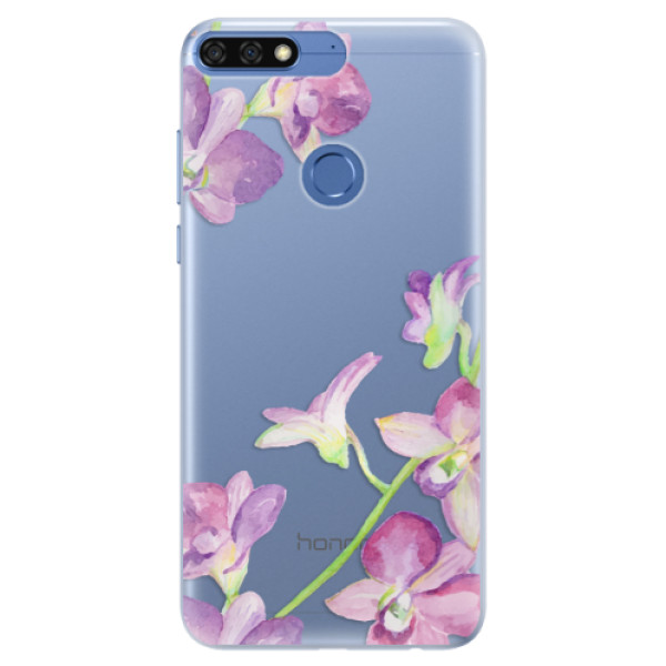 Silikonové pouzdro iSaprio - Purple Orchid - Huawei Honor 7C