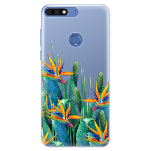 Silikonové pouzdro iSaprio - Exotic Flowers - Huawei Honor 7C