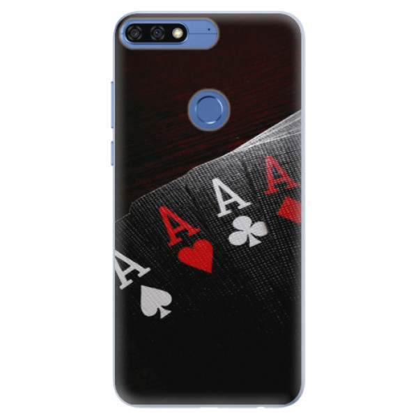 Silikonové pouzdro iSaprio - Poker - Huawei Honor 7C