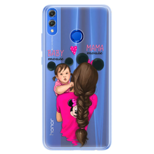 Silikonové pouzdro iSaprio - Mama Mouse Brunette and Girl - Huawei Honor 8X