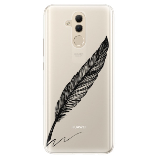 Silikonové pouzdro iSaprio - Writing By Feather - black - Huawei Mate 20 Lite