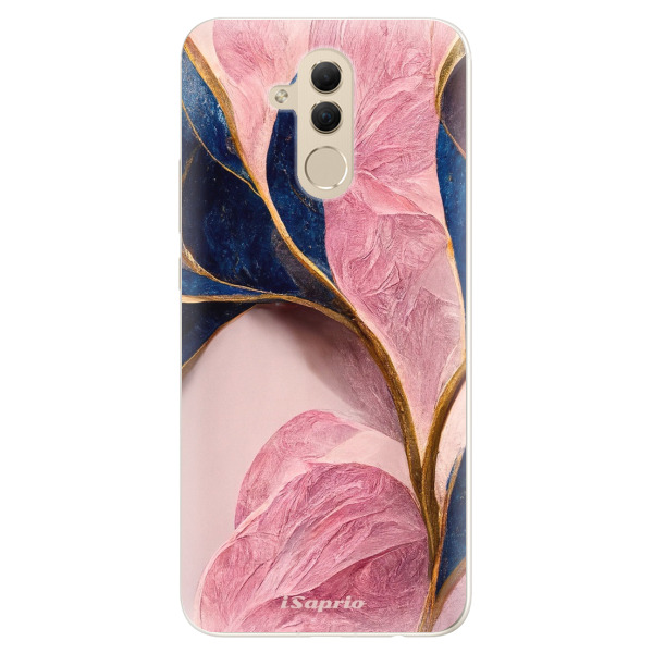 Silikonové pouzdro iSaprio - Pink Blue Leaves - Huawei Mate 20 Lite