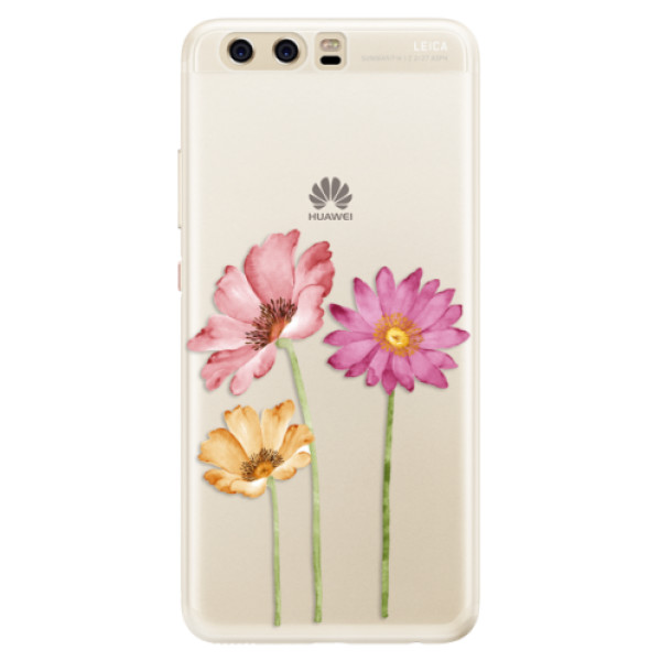 Silikonové pouzdro iSaprio (mléčně zakalené) Tři Květiny na mobil Huawei P10 (Silikonový kryt, obal, pouzdro iSaprio (podkladové pouzdro není čiré, ale lehce mléčně zakalené) Tři Květiny na mobilní telefon Huawei P10)