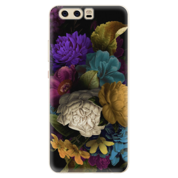 Silikonové pouzdro iSaprio (mléčně zakalené) Temné Květy na mobil Huawei P10 (Silikonový kryt, obal, pouzdro iSaprio (podkladové pouzdro není čiré, ale lehce mléčně zakalené) Temné Květy na mobilní telefon Huawei P10)
