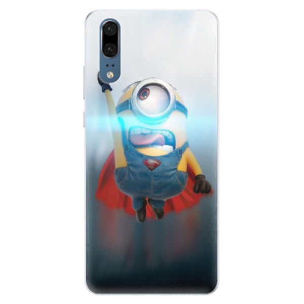 Silikonové pouzdro iSaprio (mléčně zakalené) Mimoň Superman 02 na mobil Huawei P20 (Silikonový kryt, obal, pouzdro iSaprio (podkladové pouzdro není čiré, ale lehce mléčně zakalené) Mimoň Superman 02 na mobilní telefon Huawei P20)