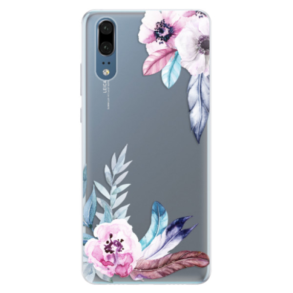 Silikonové pouzdro iSaprio (mléčně zakalené) Flower Pattern 04 na mobil Huawei P20 (Silikonový kryt, obal, pouzdro iSaprio (podkladové pouzdro není čiré, ale lehce mléčně zakalené) Flower Pattern 04 na mobilní telefon Huawei P20)