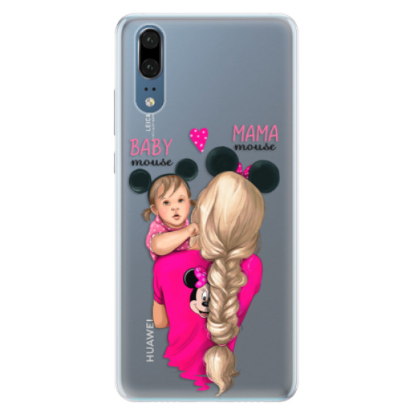 Silikonové pouzdro iSaprio - Mama Mouse Blond and Girl - Huawei P20