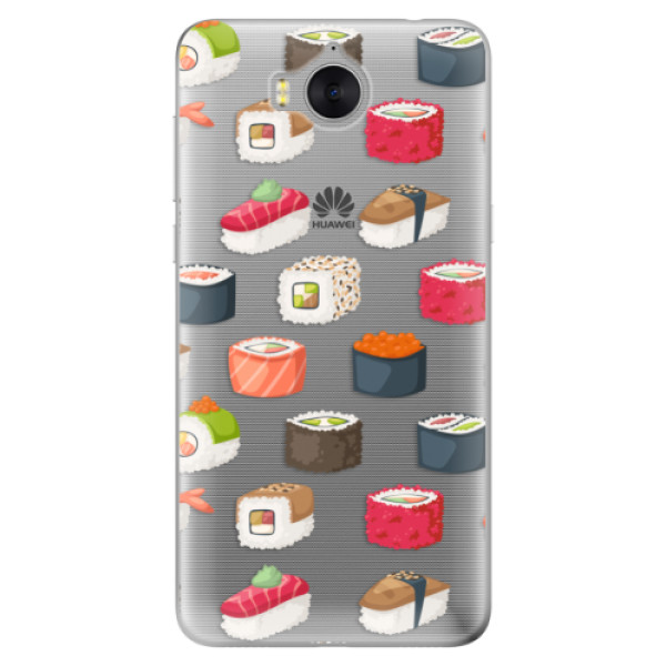Silikonové pouzdro iSaprio (mléčně zakalené) Sushi na mobil Huawei Y5 2017 / Y6 2017 (Silikonový kryt, obal, pouzdro iSaprio (podkladové pouzdro není čiré, ale lehce mléčně zakalené) Sushi na mobilní telefon Huawei Y5 2017 / Y6 2017)