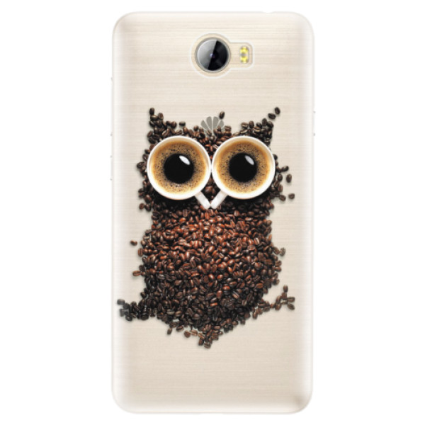 Silikonové pouzdro iSaprio - Owl And Coffee - Huawei Y5 II / Y6 II Compact