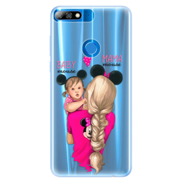 Silikonové pouzdro iSaprio - Mama Mouse Blond and Girl - Huawei Y7 Prime 2018