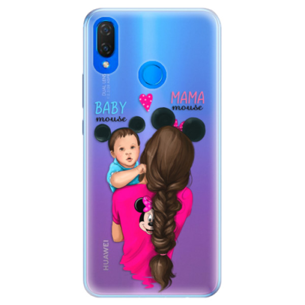 Silikonové pouzdro iSaprio - Mama Mouse Brunette and Boy - Huawei Nova 3i
