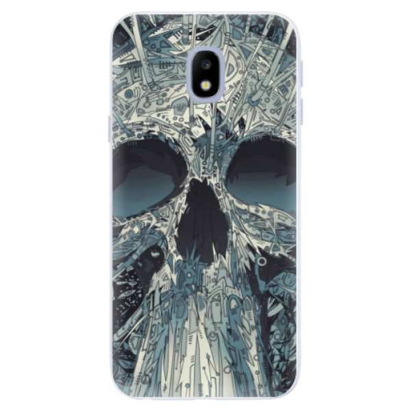 Silikonové pouzdro iSaprio (mléčně zakalené) Abstract Skull na mobil Samsung Galaxy J3 2017 (Silikonový kryt, obal, pouzdro iSaprio (podkladové pouzdro není čiré, ale lehce mléčně zakalené) Abstract Skull na mobilní telefon Samsung Galaxy J3 2017)