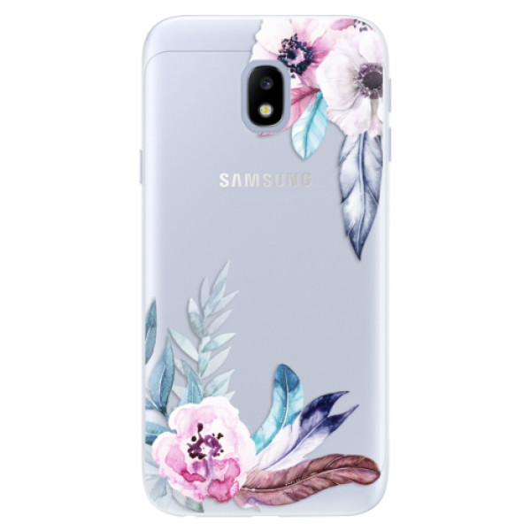 Silikonové pouzdro iSaprio (mléčně zakalené) Flower Pattern 04 na mobil Samsung Galaxy J3 2017 (Silikonový kryt, obal, pouzdro iSaprio (podkladové pouzdro není čiré, ale lehce mléčně zakalené) Flower Pattern 04 na mobilní telefon Samsung Galaxy J3 2017)