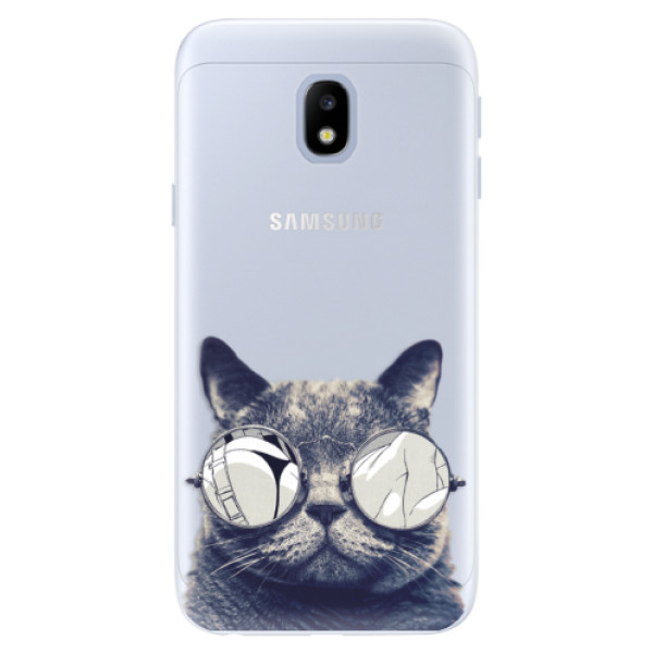 Silikonové pouzdro iSaprio - Crazy Cat 01 - Samsung Galaxy J3 2017