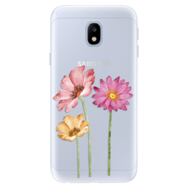 Silikonové pouzdro iSaprio (mléčně zakalené) Tři Květiny na mobil Samsung Galaxy J3 2017 (Silikonový kryt, obal, pouzdro iSaprio (podkladové pouzdro není čiré, ale lehce mléčně zakalené) Tři Květiny na mobilní telefon Samsung Galaxy J3 2017)
