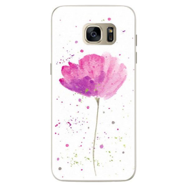 Silikonové pouzdro iSaprio - Poppies - Samsung Galaxy S7
