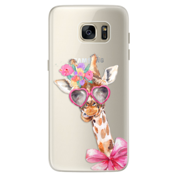 Silikonové pouzdro iSaprio - Lady Giraffe - Samsung Galaxy S7