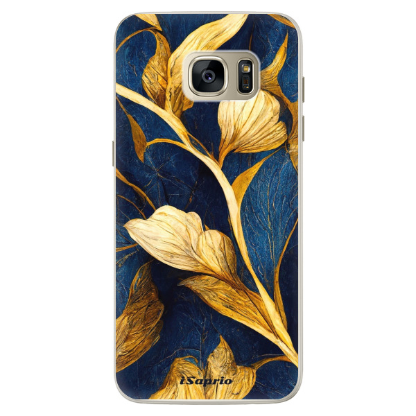 Silikonové pouzdro iSaprio - Gold Leaves - Samsung Galaxy S7