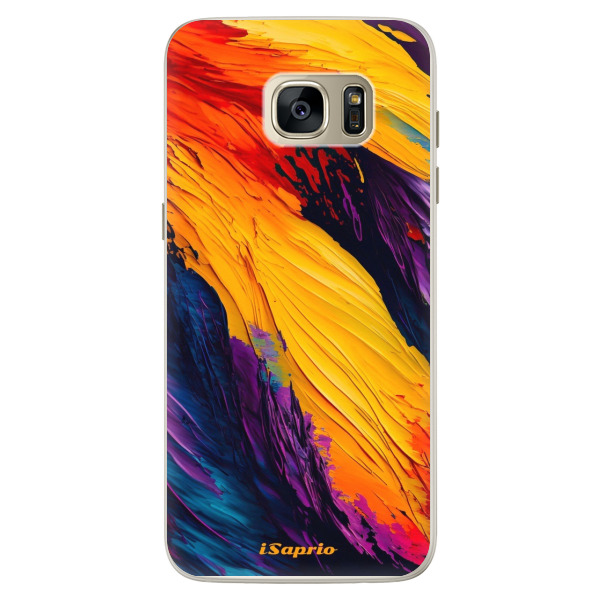 Silikonové pouzdro iSaprio - Orange Paint - Samsung Galaxy S7