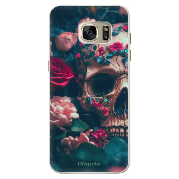 Silikonové pouzdro iSaprio - Skull in Roses - Samsung Galaxy S7