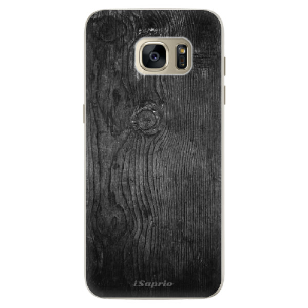 Silikonové pouzdro iSaprio - Black Wood 13 - Samsung Galaxy S7 Edge