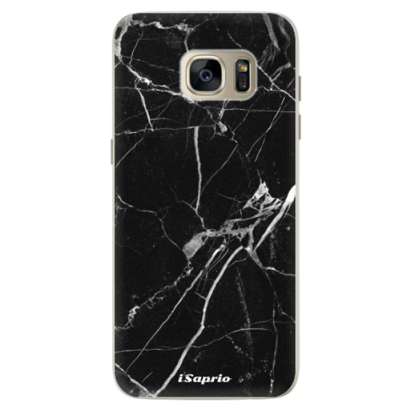 Silikonové pouzdro iSaprio - Black Marble 18 - Samsung Galaxy S7 Edge