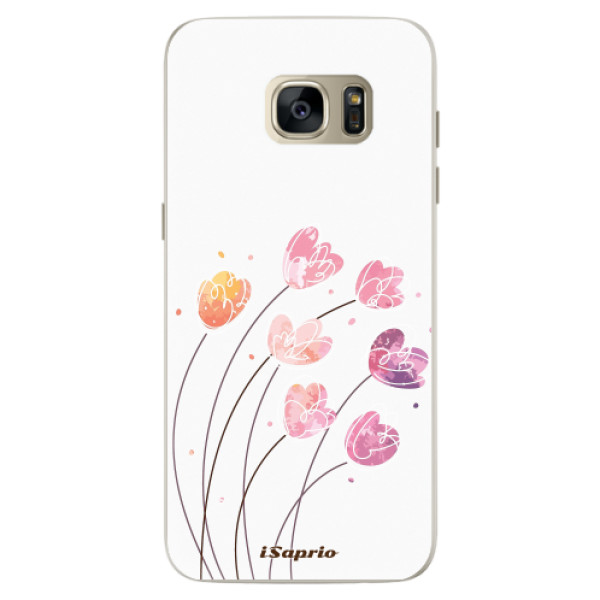 Silikonové pouzdro iSaprio (mléčně zakalené) Květinky 14 na mobil Samsung Galaxy S7 Edge (Silikonový kryt, obal, pouzdro iSaprio (podkladové pouzdro není čiré, ale lehce mléčně zakalené) Květinky 14 na mobilní telefon Samsung Galaxy S7 Edge)