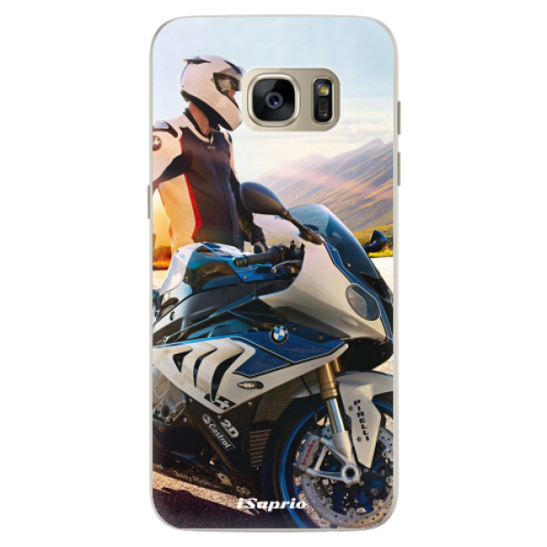 Silikonové pouzdro iSaprio - Motorcycle 10 - Samsung Galaxy S7 Edge