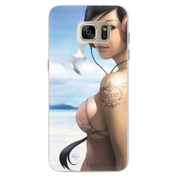 Silikonové pouzdro iSaprio - Girl 02 - Samsung Galaxy S7 Edge