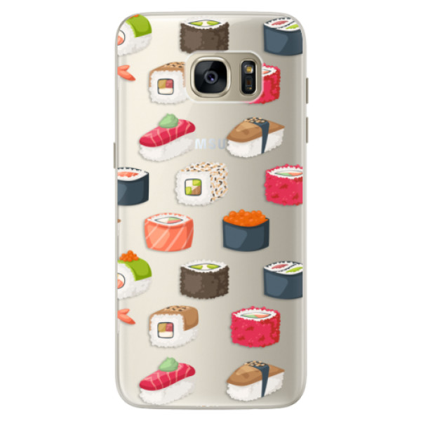 Silikonové pouzdro iSaprio (mléčně zakalené) Sushi na mobil Samsung Galaxy S7 Edge (Silikonový kryt, obal, pouzdro iSaprio (podkladové pouzdro není čiré, ale lehce mléčně zakalené) Sushi na mobilní telefon Samsung Galaxy S7 Edge)