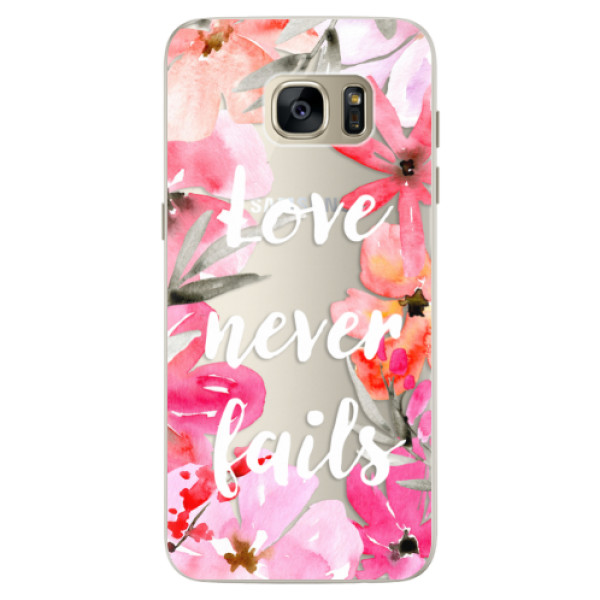 Silikonové pouzdro iSaprio - Love Never Fails - Samsung Galaxy S7 Edge