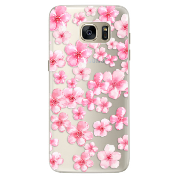 Silikonové pouzdro iSaprio (mléčně zakalené) Malé Růžové Květy 05 na mobil Samsung Galaxy S7 Edge (Silikonový kryt, obal, pouzdro iSaprio (podkladové pouzdro není čiré, ale lehce mléčně zakalené) Malé Růžové Květy 05 na mobilní telefon Samsung Galaxy S7)