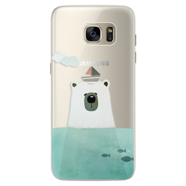 Silikonové pouzdro iSaprio - Bear With Boat - Samsung Galaxy S7 Edge