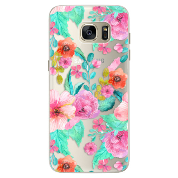 Silikonové pouzdro iSaprio - Flower Pattern 01 - Samsung Galaxy S7 Edge
