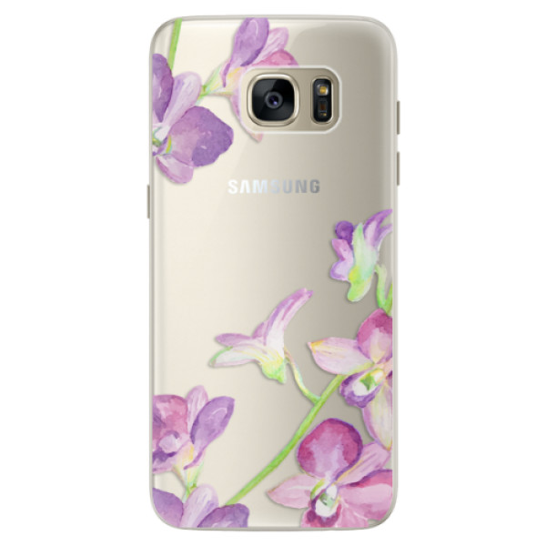 Silikonové pouzdro iSaprio - Purple Orchid - Samsung Galaxy S7 Edge