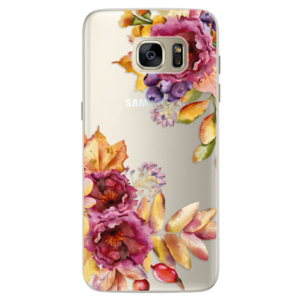 Silikonové pouzdro iSaprio (mléčně zakalené) Podzimní Květiny na mobil Samsung Galaxy S7 Edge (Silikonový kryt, obal, pouzdro iSaprio (podkladové pouzdro není čiré, ale lehce mléčně zakalené) Podzimní Květiny na mobilní telefon Samsung Galaxy S7 Edge)