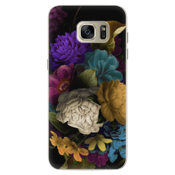 Silikonové pouzdro iSaprio (mléčně zakalené) Temné Květy na mobil Samsung Galaxy S7 Edge (Silikonový kryt, obal, pouzdro iSaprio (podkladové pouzdro není čiré, ale lehce mléčně zakalené) Temné Květy na mobilní telefon Samsung Galaxy S7 Edge)