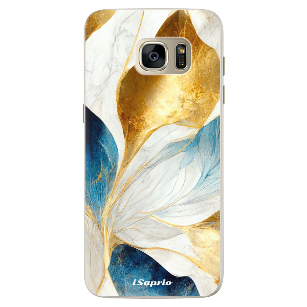 Silikonové pouzdro iSaprio - Blue Leaves - Samsung Galaxy S7 Edge