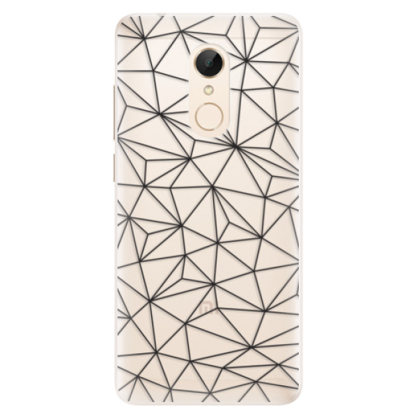 Silikonové pouzdro iSaprio - Abstract Triangles 03 - black - Xiaomi Redmi 5