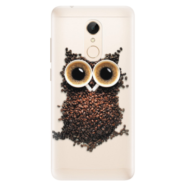 Silikonové pouzdro iSaprio (mléčně zakalené) Sova Káva na mobil Xiaomi Redmi 5 (Silikonový kryt, obal, pouzdro iSaprio (podkladové pouzdro není čiré, ale lehce mléčně zakalené) Sova Káva na mobilní telefon Xiaomi Redmi 5)