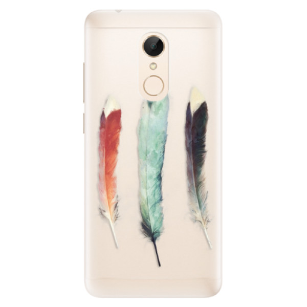 Silikonové pouzdro iSaprio - Three Feathers - Xiaomi Redmi 5