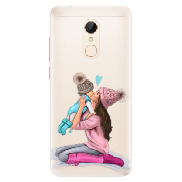 Silikonové pouzdro iSaprio - Kissing Mom - Brunette and Boy - Xiaomi Redmi 5