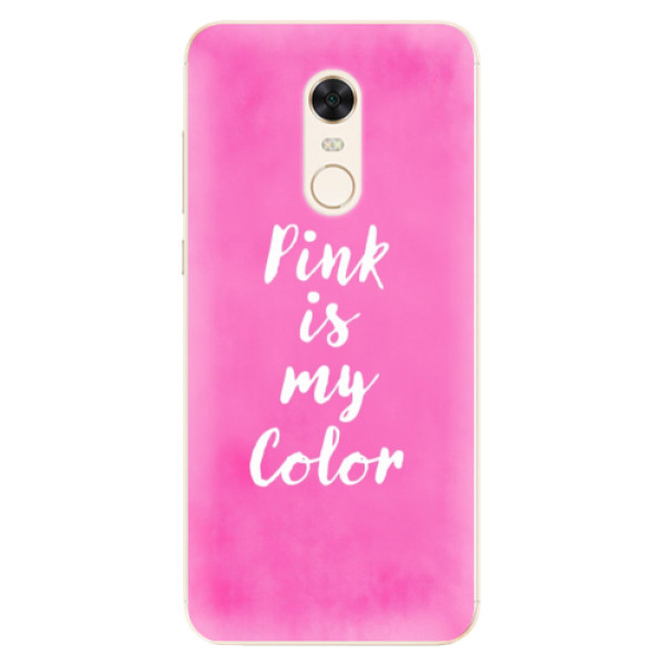 Silikonové pouzdro iSaprio (mléčně zakalené) Pink is my color na mobil Xiaomi Redmi 5 Plus (Silikonový kryt, obal, pouzdro iSaprio (podkladové pouzdro není čiré, ale lehce mléčně zakalené) Pink is my color na mobilní telefon Xiaomi Redmi 5 Plus)