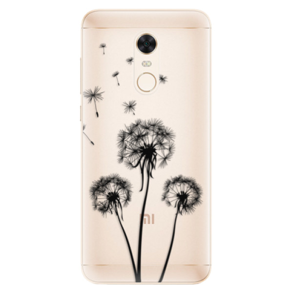 Silikonové pouzdro iSaprio - Three Dandelions - black - Xiaomi Redmi 5 Plus